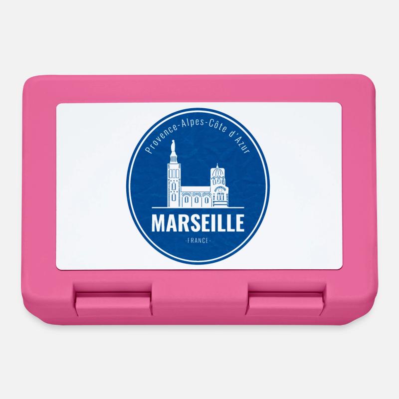 Logo de la ville bleue de Marseille - Boîte à goûter - rose