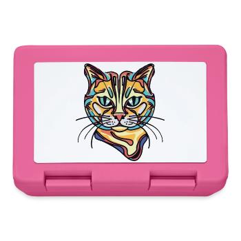 Colorful Cat - Lunchbox - pink - Front