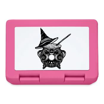 Hexenkessel Hexenhut Hexen Walpurgisnacht - Brotdose - Pink - Vorne