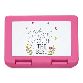 meilleure maman, fête des mères - Boîte à goûter - rose - Devant