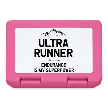 Ultra Runner - Ausdauer ist meine Superkraft - Brotdose - Pink - Vorne