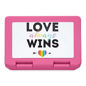 Pride Month LGBTQ - Liebe gewinnt immer - Brotdose - Pink - Vorne