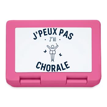 J'peux pas j'ai Chorale - Boîte à goûter - rose - Devant