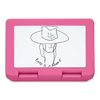 Motif de la silhouette du chapeau - Boîte à goûter - rose - Devant