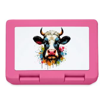 Vache - Boîte à goûter - rose - Devant