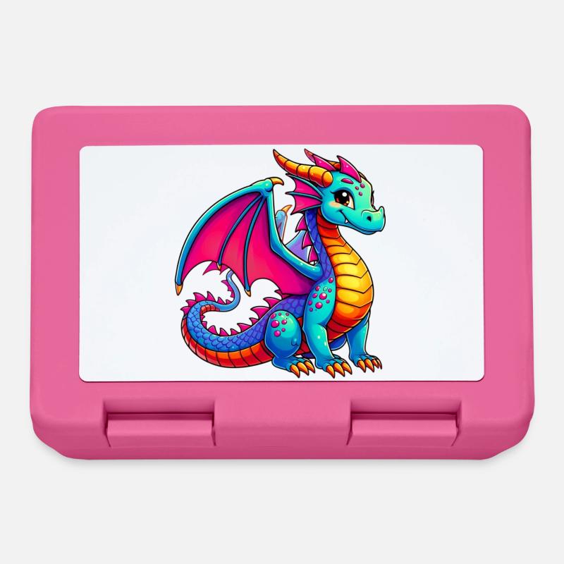Drache - Brotdose - Pink