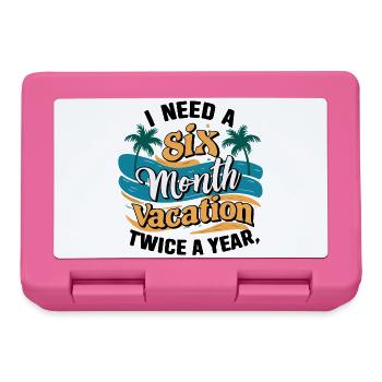 I Need a 6 Month Vacation - Palmenentspannung - Brotdose - Pink - Vorne