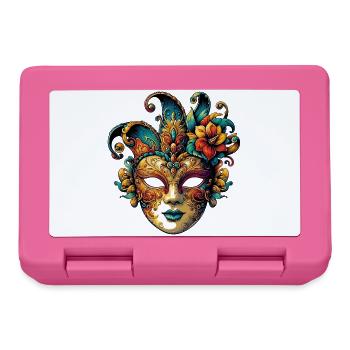 Karnevalsmaske in Venedig - Brotdose - Pink - Vorne