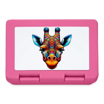 Girafe - Boîte à goûter - rose - Devant
