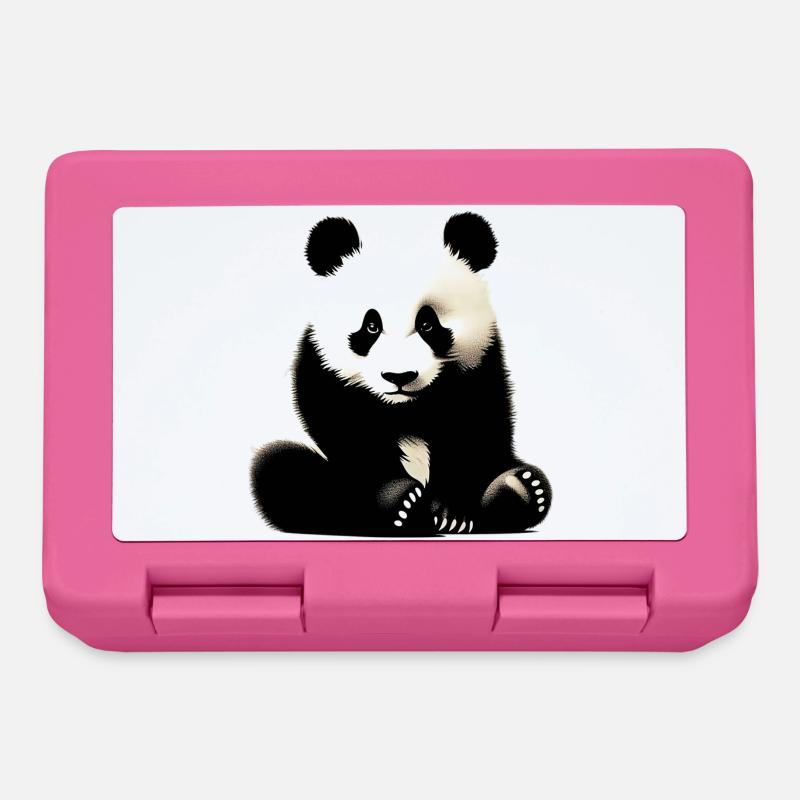 Panda - Boîte à goûter - rose