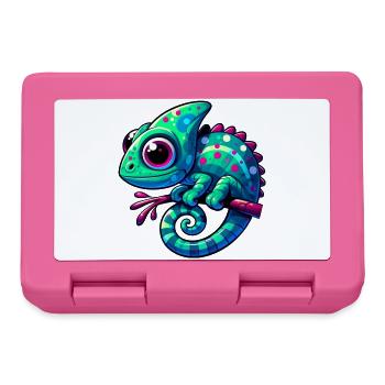 Caméléon - Boîte à goûter - rose - Devant