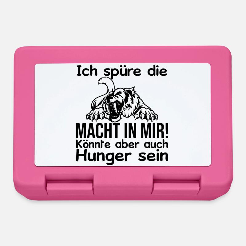I feel power inside me or is it hunger - Lunchbox - pink