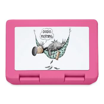 Dodo Noting Chillt In Hängematte - Brotdose - Pink - Vorne