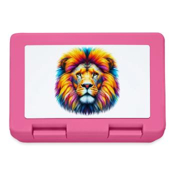 Lion - Boîte à goûter - rose - Devant