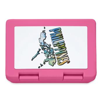 Watercolor Map Philippines - Lunchbox - pink - Front