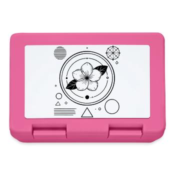 Géométrie florale – Art moderne pour la méditation - Boîte à goûter - rose - Devant