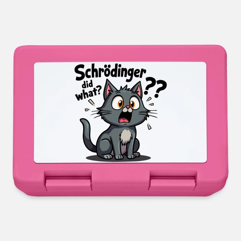 Le chat de Schrödinger - le cauchemar des chats mignons - Boîte à goûter - rose