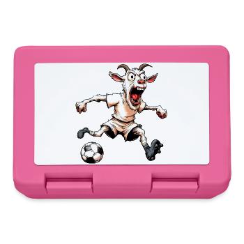 Ziegen Fussball - Brotdose - Pink - Vorne