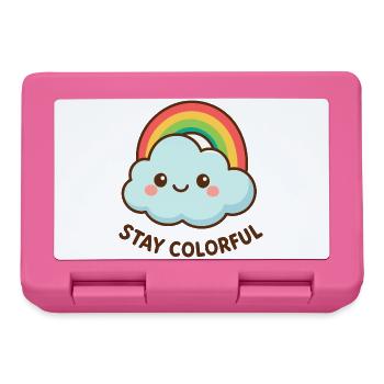 Cute cloud rainbow graphic - Lunchbox - pink - Front