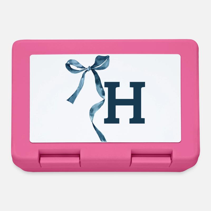 Monogram h Geschenkidee - Brotdose - Pink