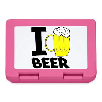 Yellow Beer Mug Sketch - Lunchbox - pink - Front