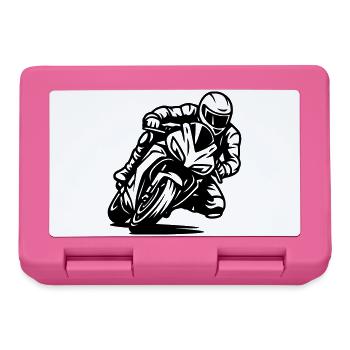 Motorrad - Brotdose - Pink - Vorne