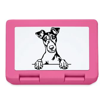 Fox Terrier Head - Lunchbox - pink - Front