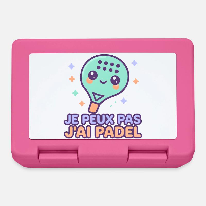 Je peux pas j'ai padel - Boîte à goûter - rose