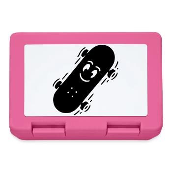 Planche à roulettes qui rit | Dessin animé de patineur drôle - Boîte à goûter - rose - Devant