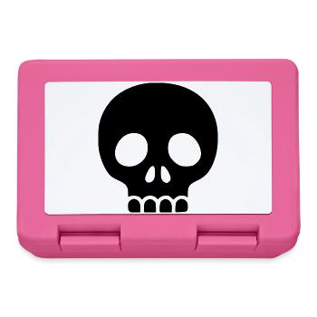 Totenkopf Vektor | Minimalistisches Schädel Symbol - Brotdose - Pink - Vorne