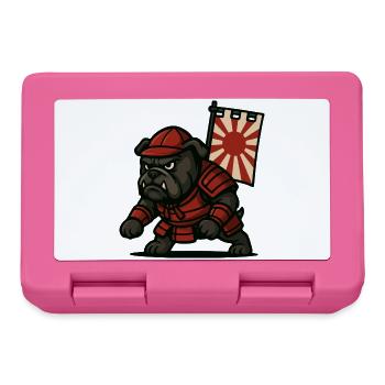 Bulldog Samurai Rising - Lunchbox - pink - Front