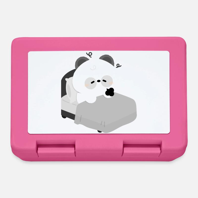 Müdes Panda-Bett - Brotdose - Pink