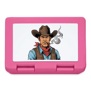 Cowboy with Cigar - Lunchbox - pink - Front