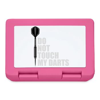 Do Not Touch My Darts Warning Darts Player Humor - Lunchbox - pink - Front
