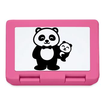 Panda Father Baby Gift Family - Lunchbox - pink - Front