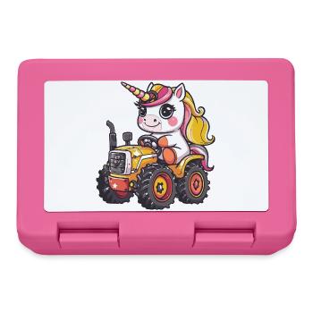Éleveur de tracteurs licornes - Boîte à goûter - rose - Devant