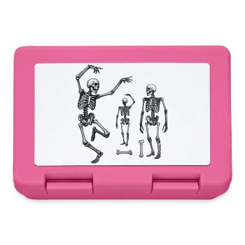 SKELETONS DANCER #1 - black & white - Lunchbox - pink - Front