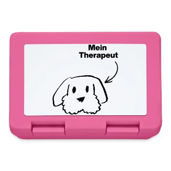 MEIN THERAPEUT: HUND! 🐶 DOGLOVER FELLNASEN HUNDE - Brotdose - Pink - Vorne
