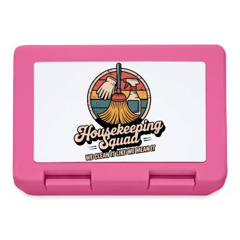 Lustiges Putzen Design - Brotdose - Pink - Vorne