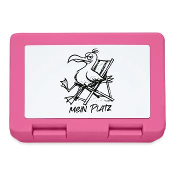 Pélican sur la chaise longue – Chez moi - Boîte à goûter - rose - Devant