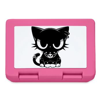 Goth Punk Cat - Lunchbox - pink - Front