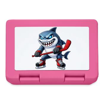 Süßer Eishockey Spieler Cartoon Aggressiv Kämpfer - Brotdose - Pink - Vorne