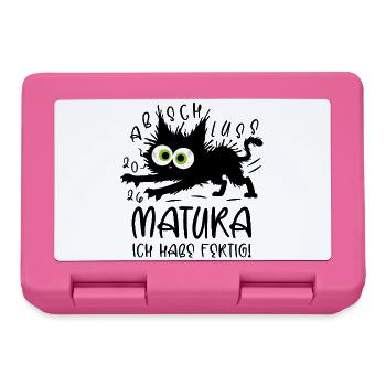 Matura 2026 I'm done cat - Lunchbox - pink - Front