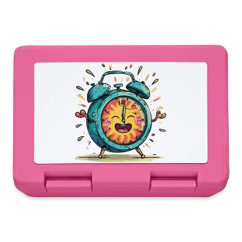 Sun Alarm Clock Celebration Image - Lunchbox - pink - Front
