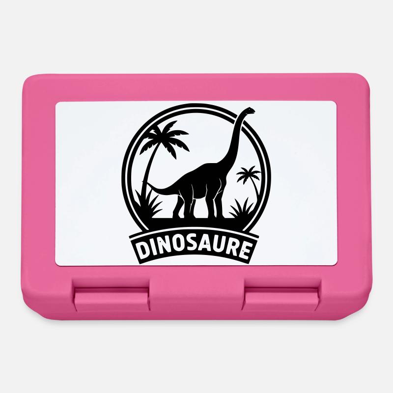 Dinosaure 4 - Boîte à goûter - rose