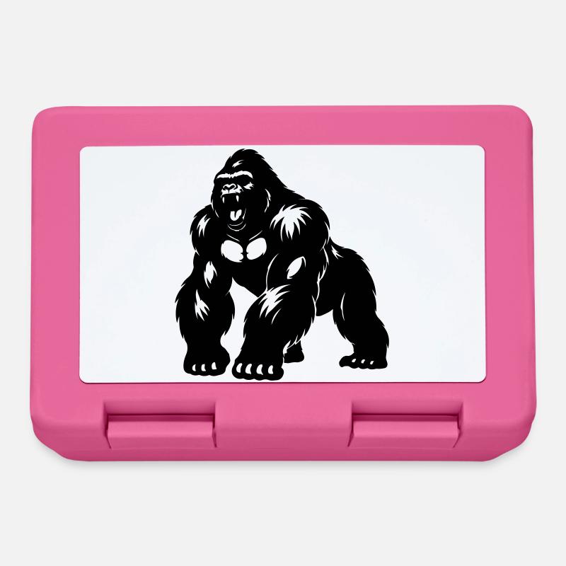 Gorilla Silverback Silhouette - Brotdose - Pink