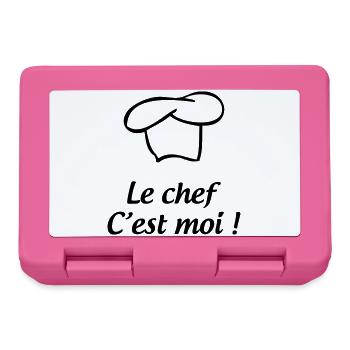 Le chef, c’est moi - cuisine - Boîte à goûter - rose - Devant