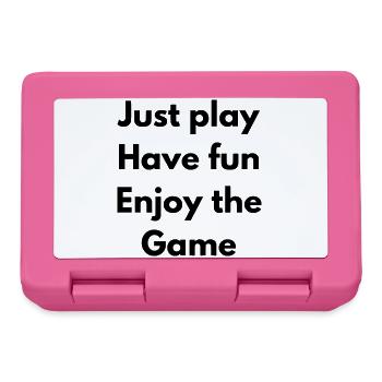 Just Play, have fun, enjoy the game - Lunchbox - pink - Front