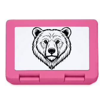 Illustration d’ours - Boîte à goûter - rose - Devant