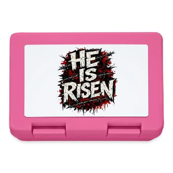 Er ist auferstanden Glaube He Is Risen Faith - Brotdose - Pink - Vorne